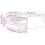  Bed Frame With Drawer Artisan Oak 100 X 200 Cm Solid Pine Wood-786452820-786452819