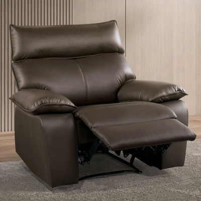 42" W Contemporary Recliner, Brown