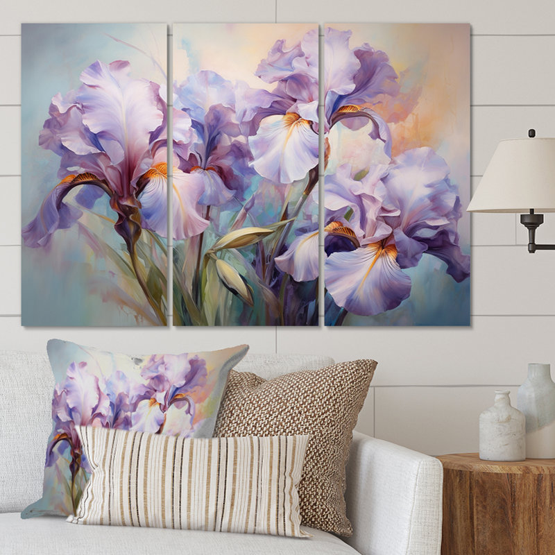 Ensemble d'impressions murales roses et mauves, impression romantique VI