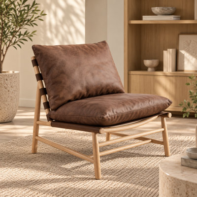 Fauteuil d'appoint en similicuir Aldora