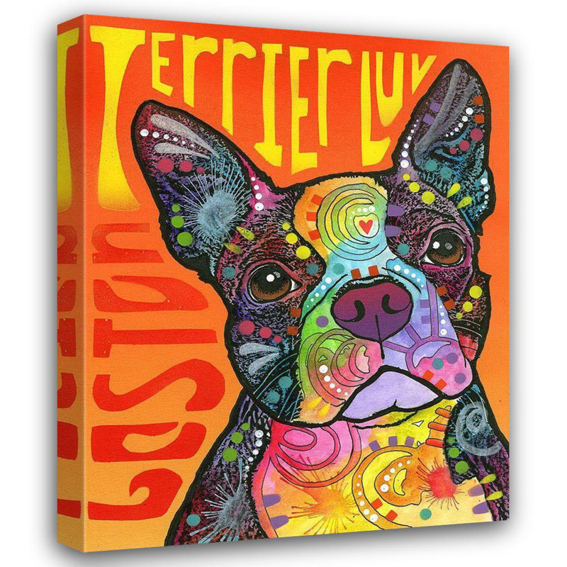 Art sur toile de la collection Lark Manor ™ de Dean Russo, Boston Luv, H 18 po x l 15 po