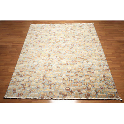 Afreen One-of-a-Kind Rectangle 9' X 12' Wool Area Rug in Brown