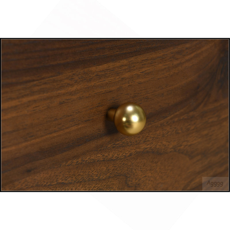 Walnut Finish Nightstand With 2 Ample Drawers