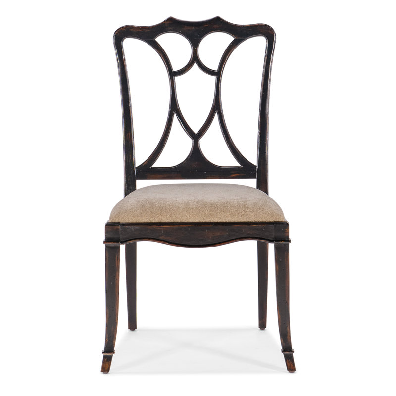 Charleston Upholstered Dining Chair, Black