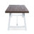 Outdoor Acacia Wood Dining Table with Rustic Metal Frame