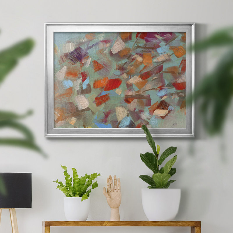 Confetti Party - peinture encadrée, Silver Framed Canvas, H 26,5 po x l 36,5 po x P 1,5 po