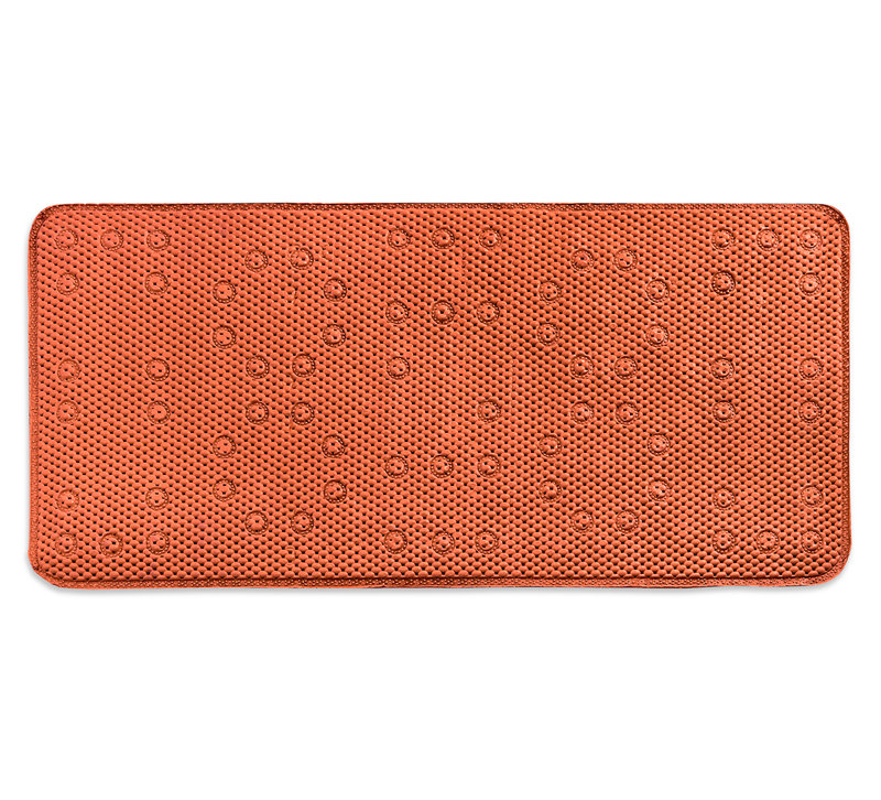 Tapis de douche antidérapant Azuela, Orange, 3 pi x 1 pi 5 po