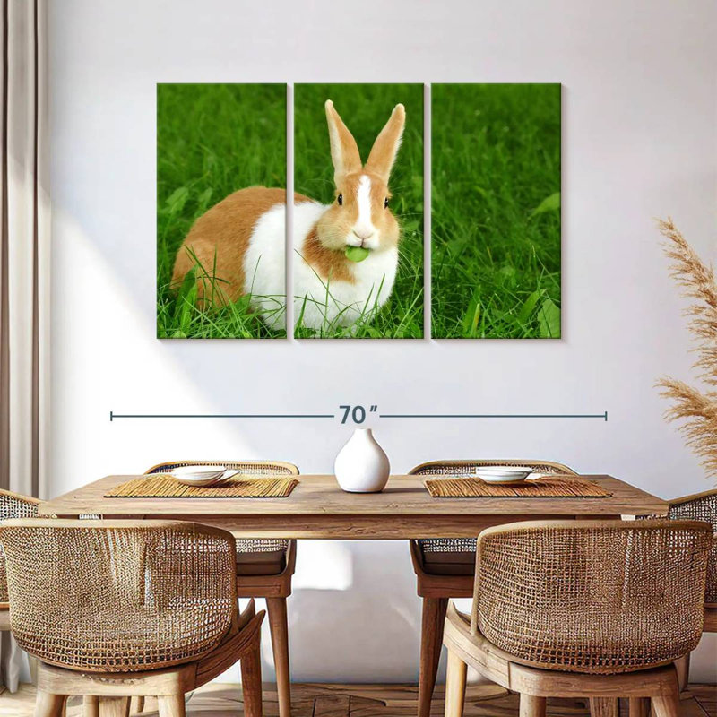 Rabbit Eating Leaf, 36" H x 57" W