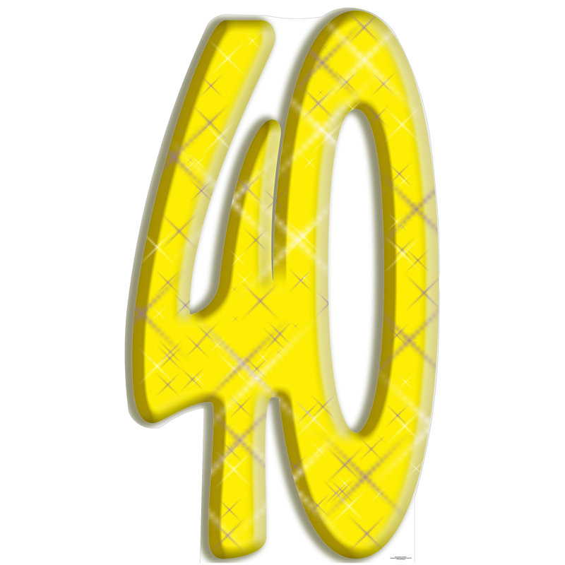 Number 40 Cardboard Standup