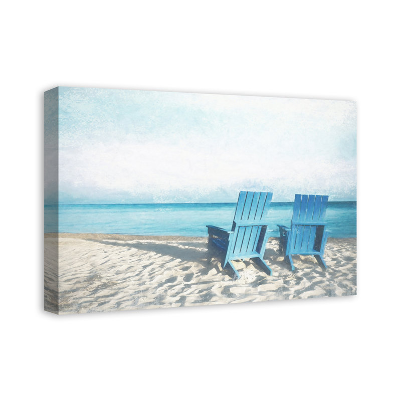 Chairs in the Sand - Reproduction d'art sur toile tendue