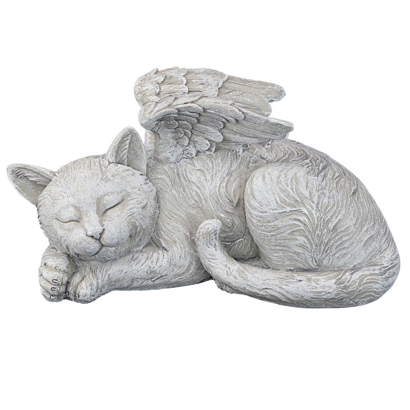 Garden Division Cat Angel Statue
