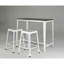 Tabouret de comptoir en métal thermolaqué blanc, ensemble de 2