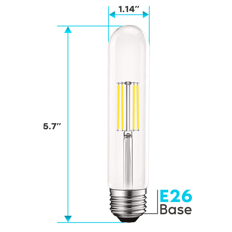 5 watts (équivalent à 60 watts), ampoule à DEL T9 à intensité variable, culot E26 / moyen (standard), 5000 K