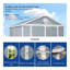 Rangement extérieur en résine 6 pi x 8 pi, abris de jardin en plastique avec plancher et porte verrouillable pour la cour arrière, pelouse, gris