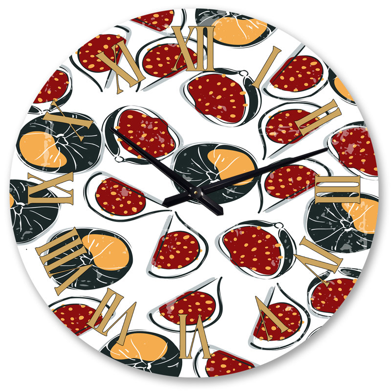 Horloge murale Fruit and Leaves Minimalisme II, Grand