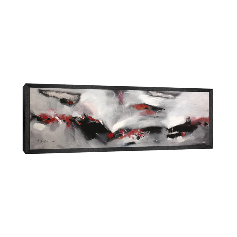 Emotions by Radiana Christova - Panoramic Painting on Canvas, 121.92 cm H x 40.64 cm W, Black Framed