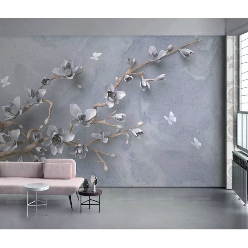Floral Wall Mural, 75" W x 49" L