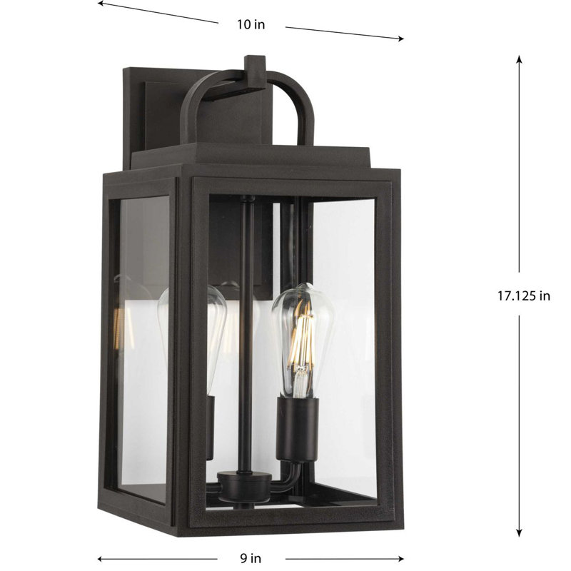 Lanterne murale d'extérieur 2 lumières avec DURASHIeld, H 17,13 po x l 9 po x P 10 po