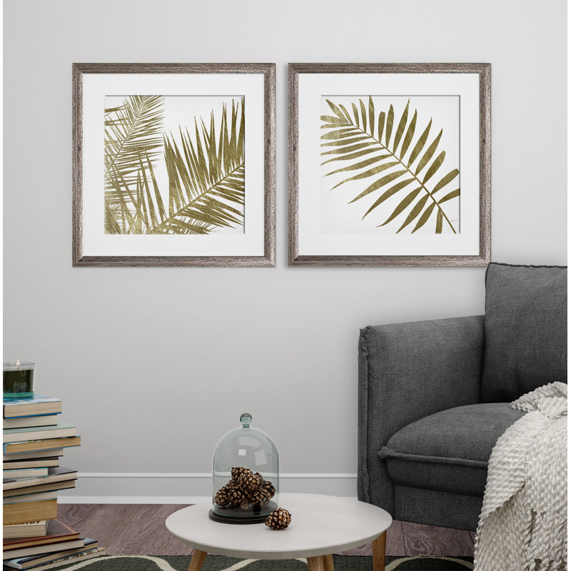 Golden Frd - ensemble de 2 reproductions d'art sur papier encadré, Brun