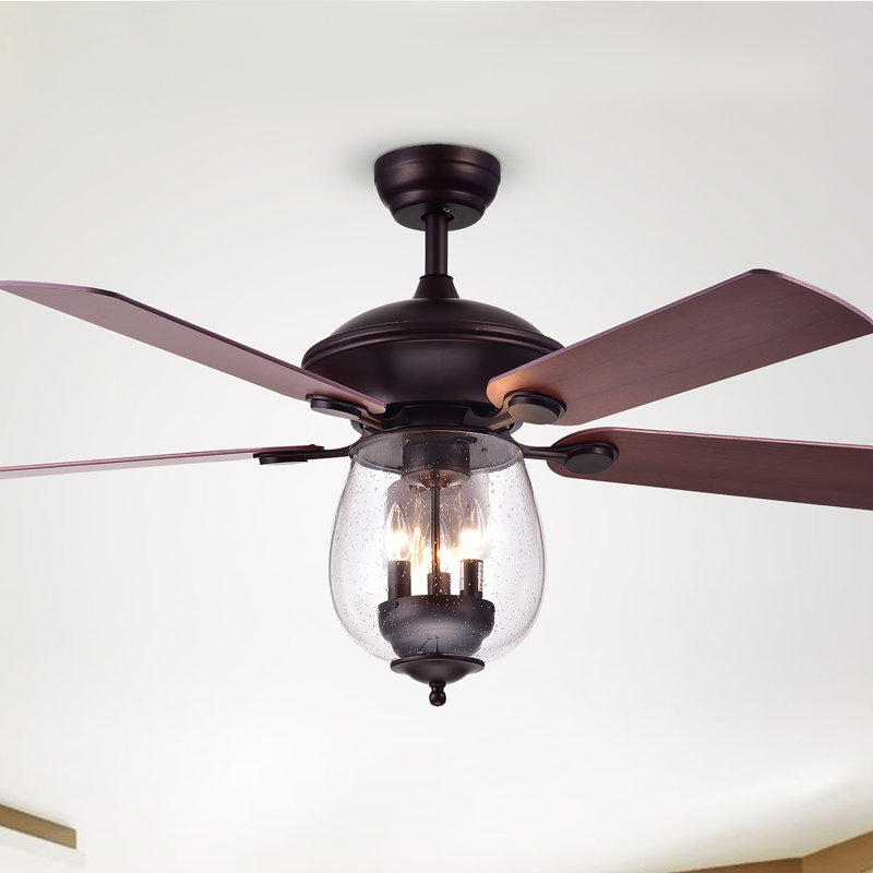 Baldy 52'' Ceiling Fan with Light Kit, Remotes