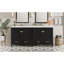Meuble-lavabo noir 72 po avec lavabo en céramique, portes à fermeture douce, tablettes de rangement doubles et tiroir divisé - Armoire de salle de bain moderne avec beaucoup de rangement-1110354387-1110354413