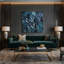 «Botanical Watercolor Botanical Silhouettes», art mural sur toile grise-1460665207