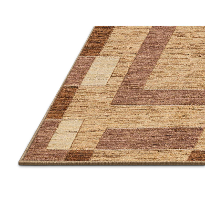 Tapis décoratif multicolore à motif abstrait, Tapis de couloir 2 pi x 5 pi