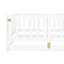 Lit simple au sol - pin blanc, structure stable simple, blanc, bois de pin
