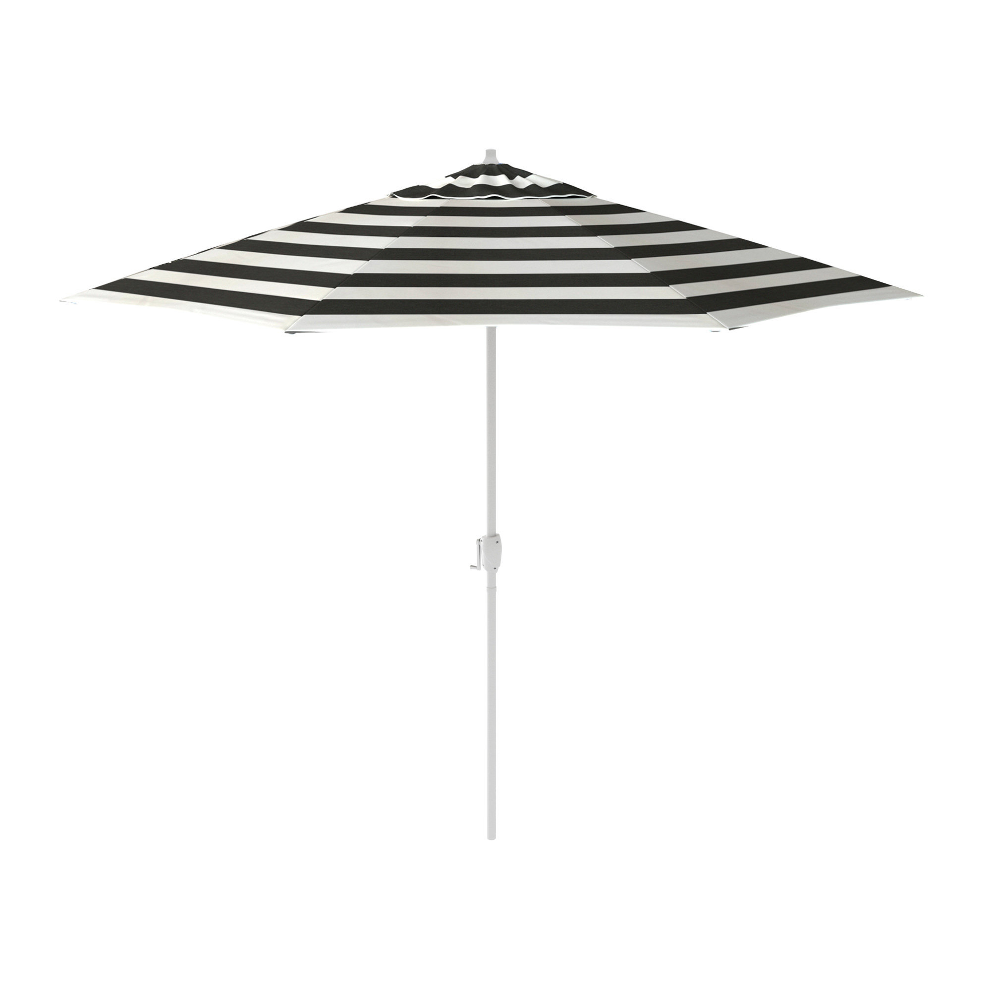 Kenne Sunbrella® Outdoor Umbrella, 108" W x 108" D, Cabana Classic Black Stripe Sunbrella®