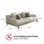 Canapé avec accoudoirs carrés avec coussins Kihry Modern-963236274