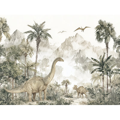 Murale de dinosaures préhistorique amovible