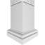 Colonne à motif cachemire carré classique non capitonné Craftsman avec base toscane et toscane-70904944