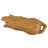 Rustic Brown Hand-Carved Wood Pig Serving Tray with Natural Wood Grain and Handle — 14.75 in. L X 6 in. W X 1 in. D