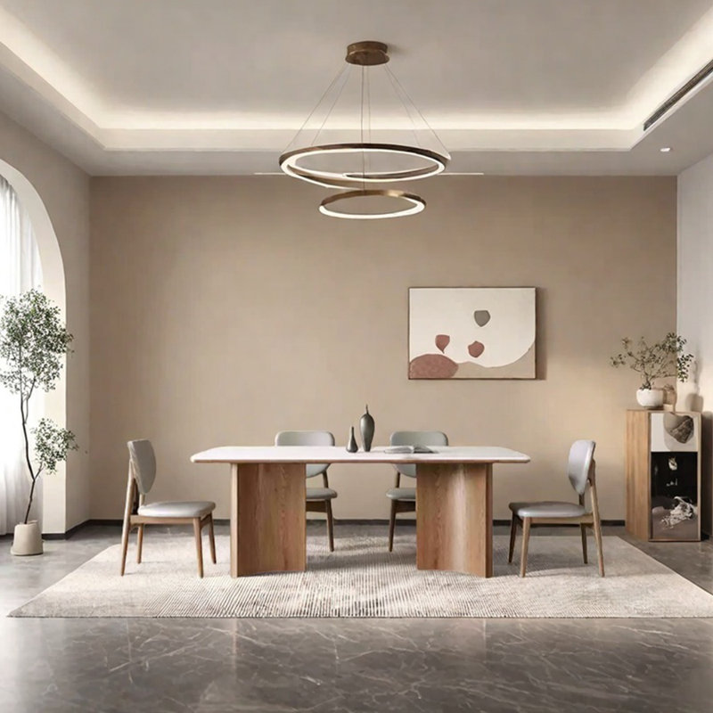 Ensemble de table de salle à manger en frêne, H 29,53 po x L 62,99 po x l 31,5 po