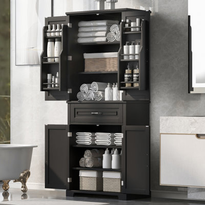 Bathroom Storage Cabinet With Doors And Drawer