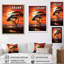 «African Tree Orange Sunset Majesty I», reproduction sur toile florale-1825723798-1825723807