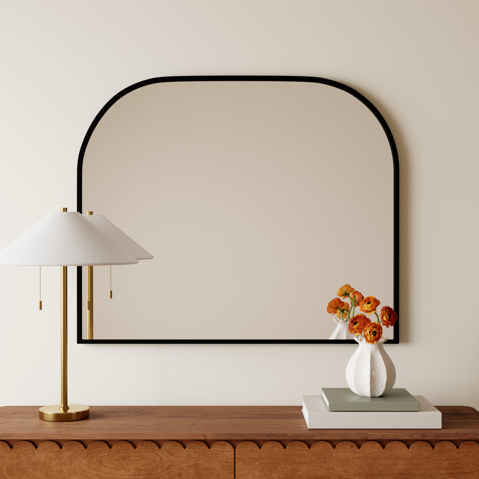 Sabine Accent Mirror, Black, 34" x 40"