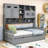 Wooden Daybed With Trundle, Cabinet and Shelf-576730181-576730203