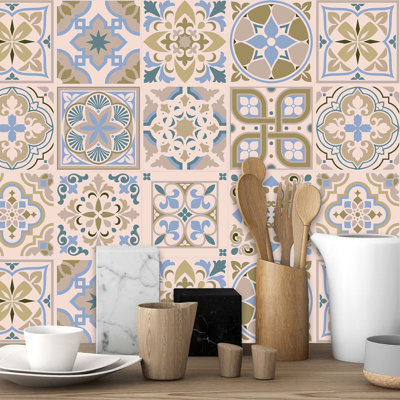 38.1cm W x 38.1cm L PVC Peel and Stick Mosaic Tile