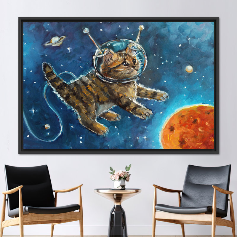 Print on Canvas, 20 cm H x 30 cm W, Black Floater Framed