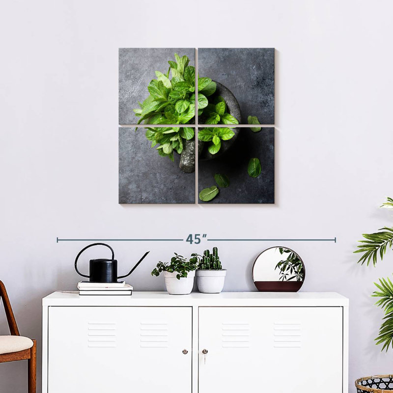 Harnek Crushing Mint Leaves, 26" H x 26" W