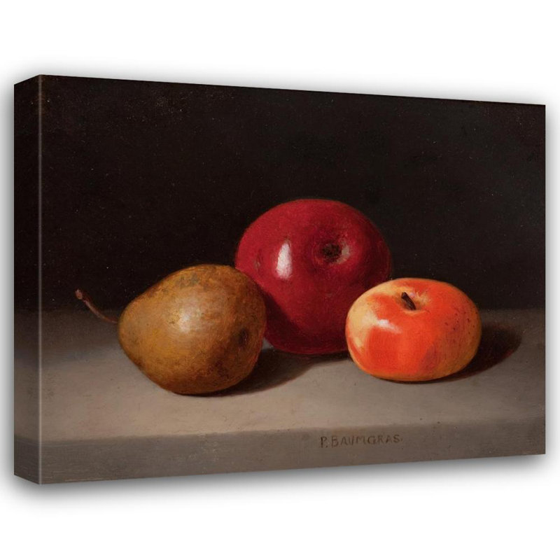 "Still Life with Fruit" by  Peter Baumgras - Gallery Wrap Canvas Wall Art, 24" H x 17" W