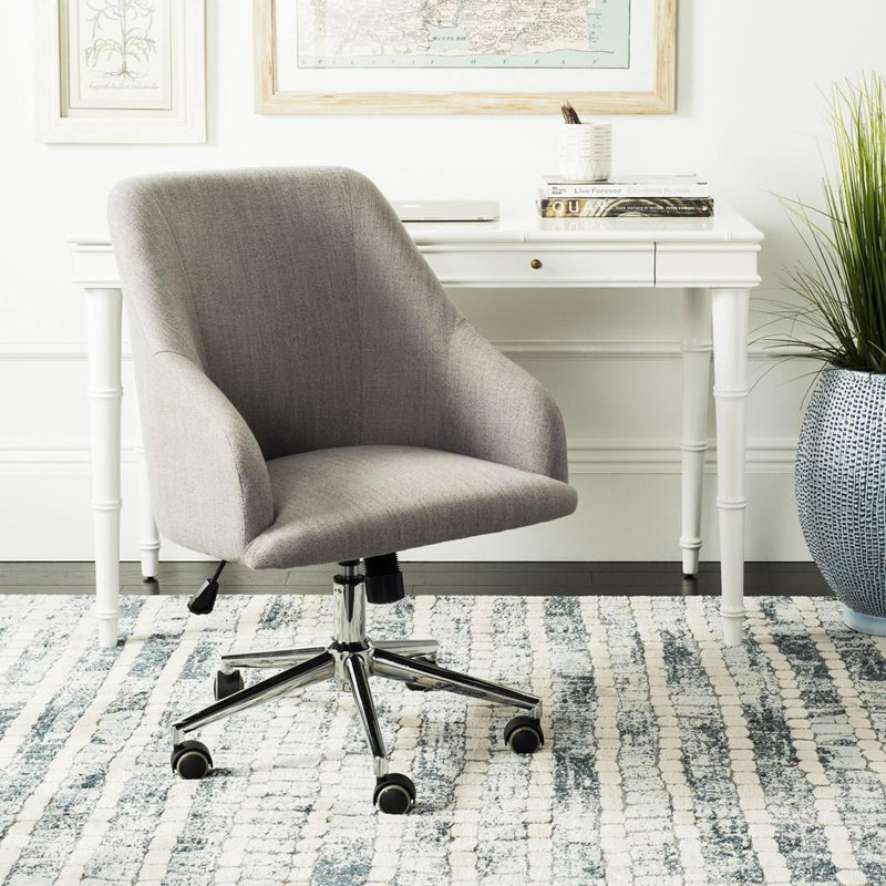 Chaise de travail Chala, gris, Lin