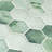 11.8" x 10.2" Hexagon Recycled Glass Floor & Wall Mosaic Tile-125125689