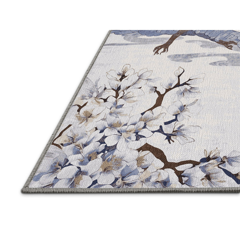 Tapis gris lavable à la machine, Rectangle 7 pi x 9 pi