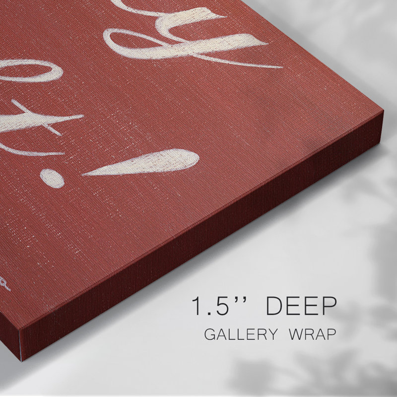 Red Merry and Bright-Gallery Wrapped Canvas, 8" H x 12" W