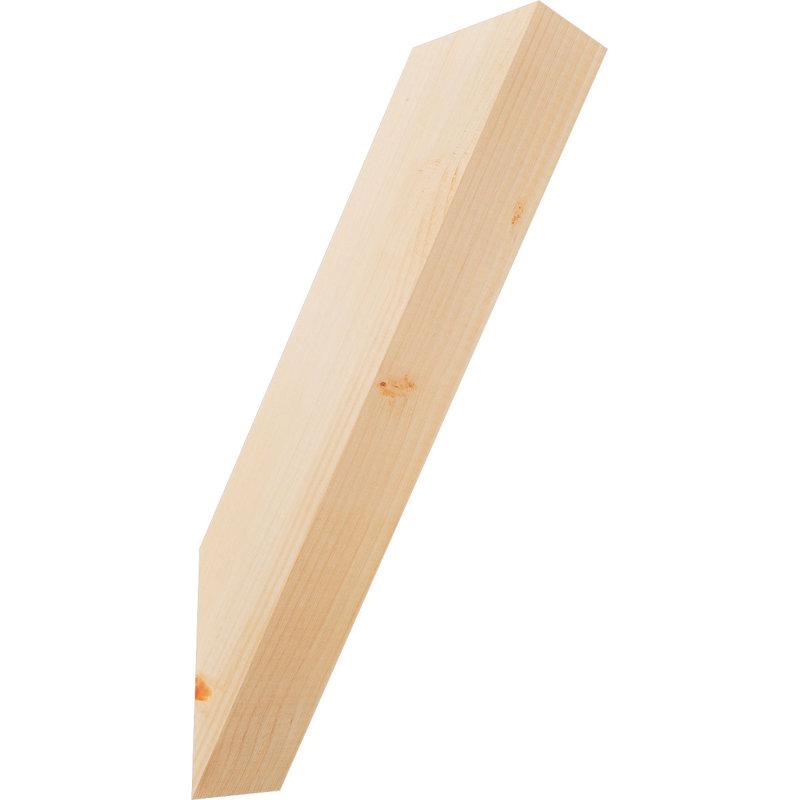 Attelle de genou traditionnelle, H 20 po x l 3,5 po x P 12 po, Douglas (lisse)