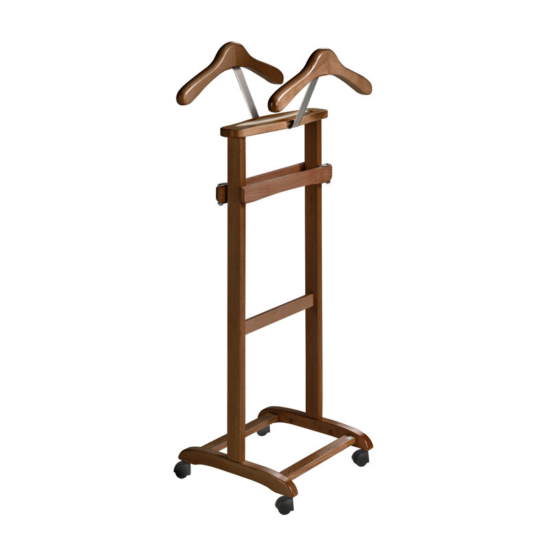 Solid Wood Freestanding Valet Stand, Walnut