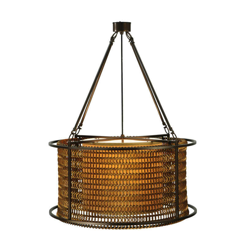 Greenbriar Oak 4 - Light Chandelier, 59" H x 24" W x 24" D