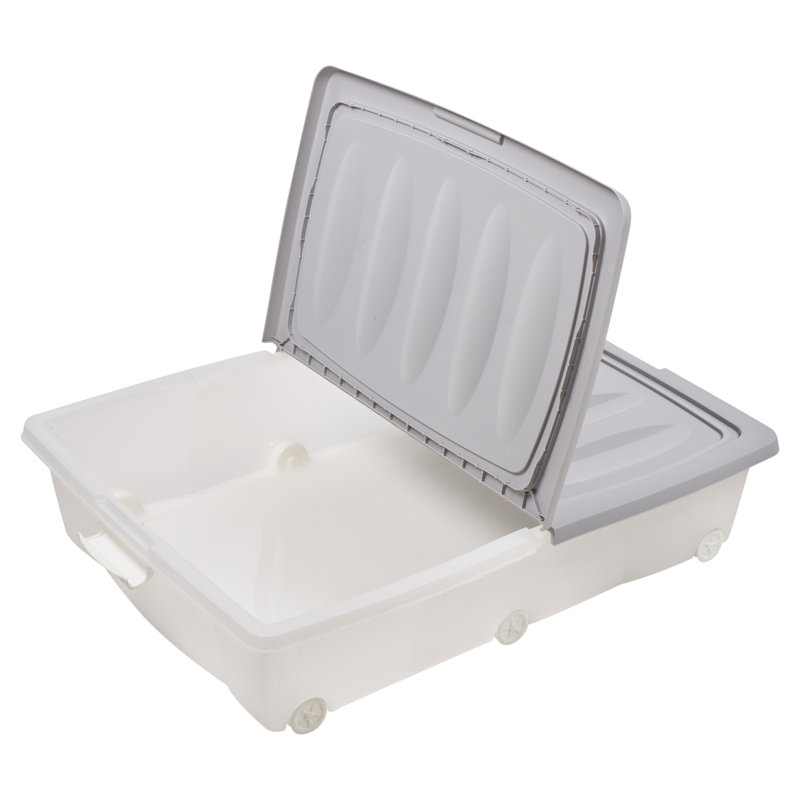 Rebrilliant Plastic Decorative Bin, Grey 